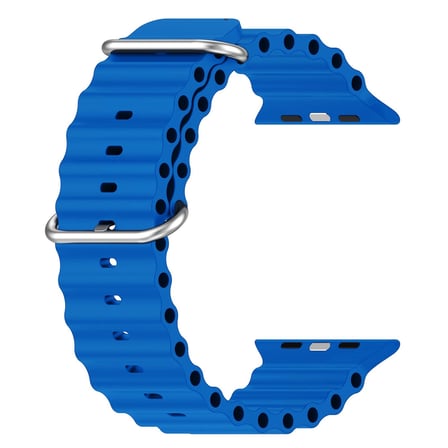 CaseOnn Apple Watch Ultra 3 49mm Kordon Suya Dayanıklı Okyanus Silikon Kayış Mavi