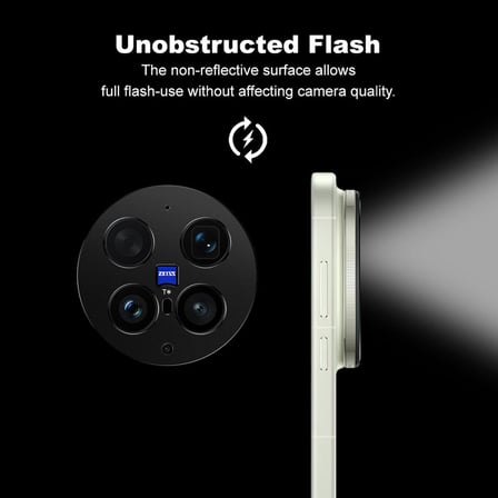 CaseOnn Vivo X300 Ultra 9H Üstün Koruma Kamera Lens Koruyucu Siyah