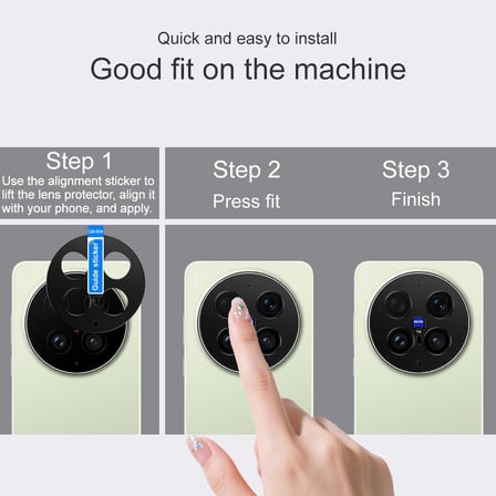 CaseOnn Vivo X300 Ultra 9H Üstün Koruma Kamera Lens Koruyucu Siyah