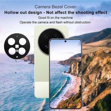 CaseOnn Vivo X300 Ultra 9H Üstün Koruma Kamera Lens Koruyucu Siyah