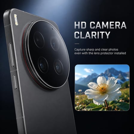 CaseOnn Vivo X300 Pro 9H Üstün Koruma Kamera Lens Koruyucu Şeffaf