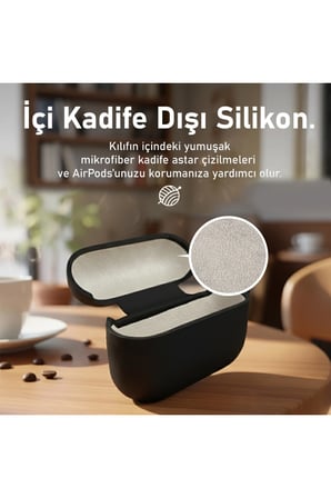CaseOnn Apple AirPods 5 Kılıf Askı Aparatlı Lansman Beyaz