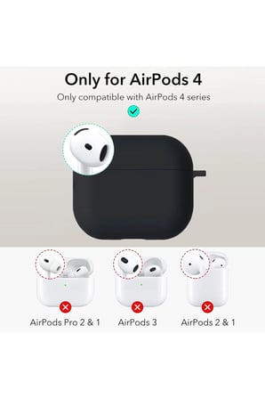 CaseOnn Apple AirPods 5 Kılıf Askı Aparatlı Lansman Beyaz