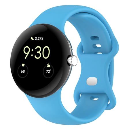 CaseOnn Google Pixel Watch Kordon Esnek Spor Silikon Kayış Mavi
