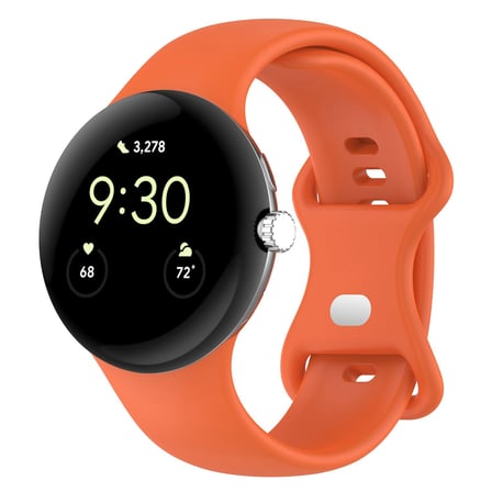 CaseOnn Google Pixel Watch 2 Kordon Esnek Spor Silikon Kayış Turuncu