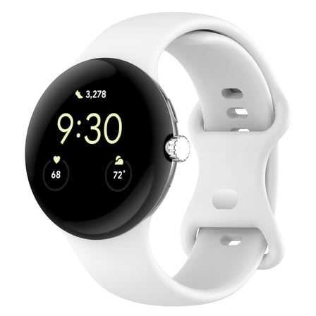 CaseOnn Google Pixel Watch 2 Kordon Esnek Spor Silikon Kayış Beyaz