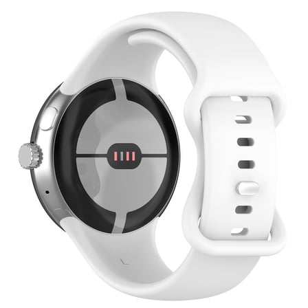 CaseOnn Google Pixel Watch 3 45mm Kordon Esnek Spor Silikon Kayış Beyaz