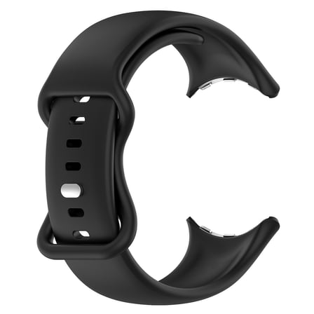 CaseOnn Google Pixel Watch 4 41mm Kordon Esnek Spor Silikon Kayış Siyah