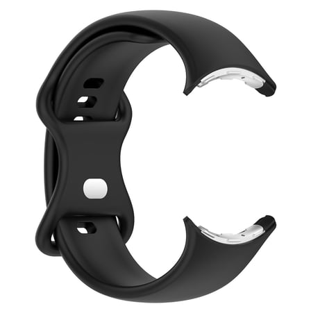 CaseOnn Google Pixel Watch 4 41mm Kordon Esnek Spor Silikon Kayış Siyah