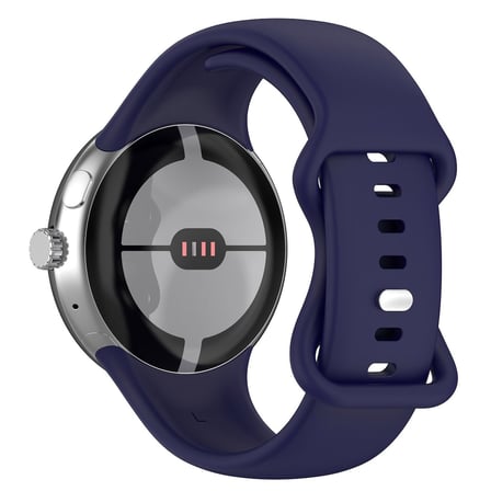 CaseOnn Google Pixel Watch 5 41mm Kordon Esnek Spor Silikon Kayış Lacivert