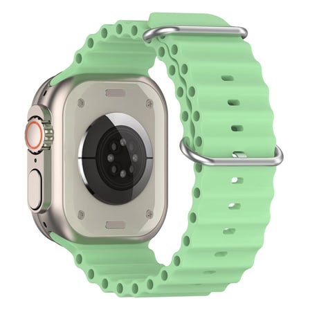 CaseOnn Apple Watch Series 12 46mm Kordon Suya Dayanıklı Okyanus Silikon Kayış Mint