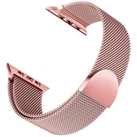 CaseOnn Apple Watch Ultra 4 ile Uyumlu Manyetik Metal Hasır Kordon Rose Gold