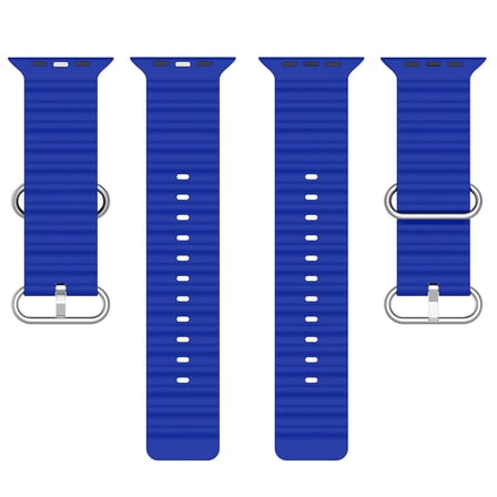 CaseOnn Apple Watch Ultra 4 Kordon Suya Dayanıklı Okyanus Silikon Kayış Saks Mavi