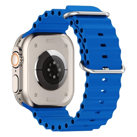 CaseOnn Apple Watch Ultra 4 Kordon Suya Dayanıklı Okyanus Silikon Kayış Mavi