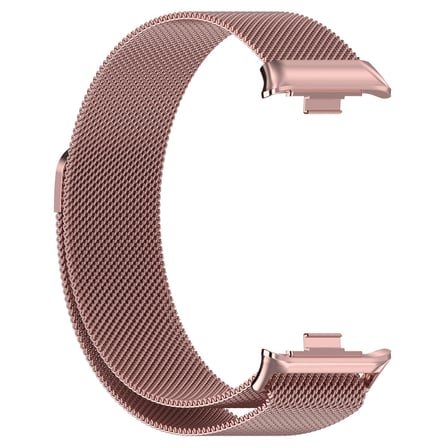 CaseOnn Huawei Watch Fit 3 Kordon Manyetik Metal Hasır Kayış Rose Pink