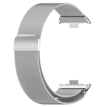 CaseOnn Huawei Watch Fit 4 Kordon Manyetik Metal Hasır Kayış Gümüş