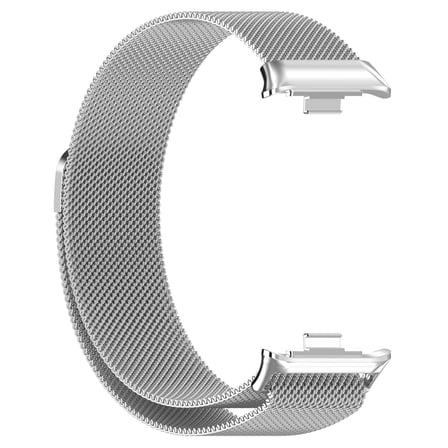 CaseOnn Huawei Watch Fit 4 Kordon Manyetik Metal Hasır Kayış Gümüş
