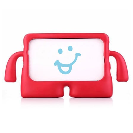 CaseOnn Samsung Galaxy Tab S7 FE / Tab S9 FE Plus Kılıf Tutma Kollu Silikon Kırmızı