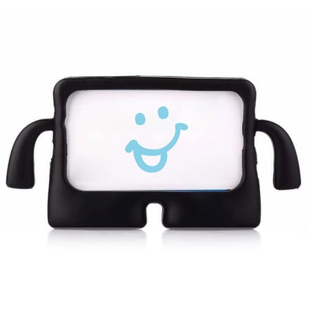 CaseOnn Samsung Galaxy Tab S7 FE / Tab S9 FE Plus Kılıf Tutma Kollu Silikon Siyah