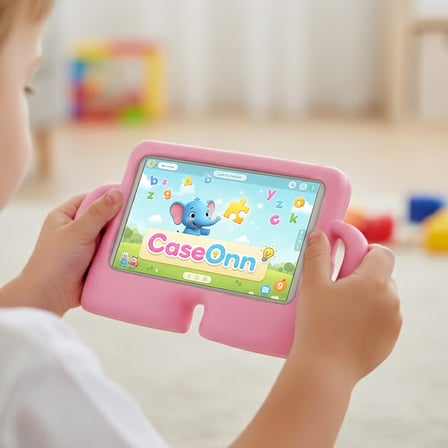 CaseOnn Xiaomi Redmi Pad SE 11 inç / Redmi Pad 2 Kılıf Tutma Kollu Silikon Açık Pembe