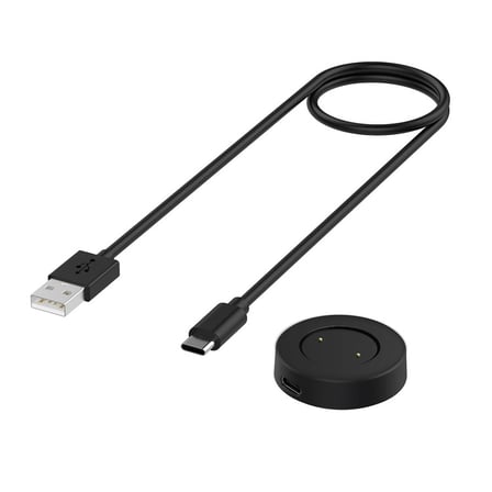 CaseOnn Huawei Watch GT Sport Manyetik USB Hızlı Şarj Kablosu Siyah