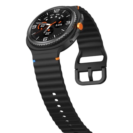 CaseOnn Samsung Galaxy Watch 9 40mm Kordon Dikiş Detaylı Esnek Silikon Kayış Açık Mavi