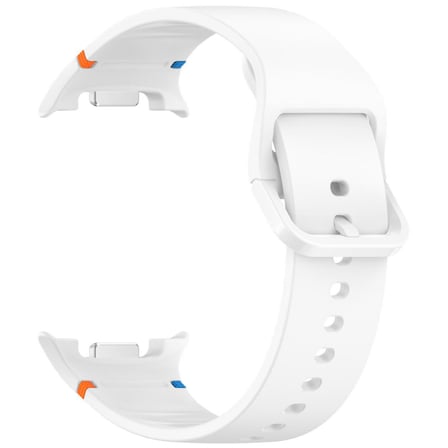 CaseOnn Samsung Galaxy Watch 8 Classic 46mm Kordon Dikiş Detaylı Esnek Silikon Kayış Beyaz