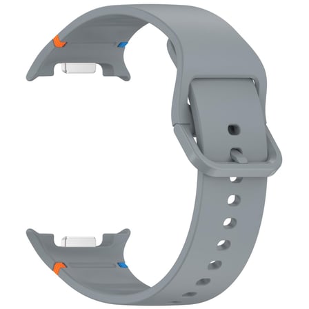 CaseOnn Samsung Galaxy Watch 8 Classic 46mm Kordon Dikiş Detaylı Esnek Silikon Kayış Gri