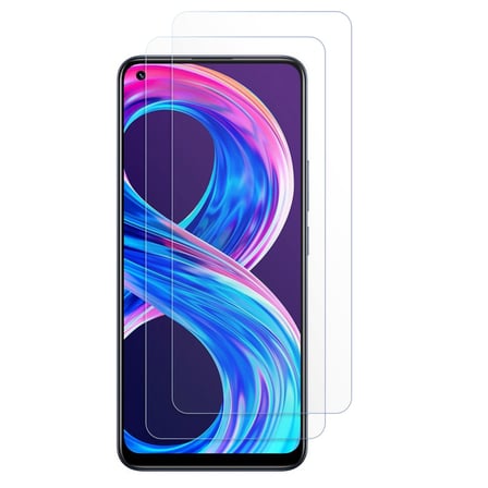 CaseOnn Realme 8 Pro Esnek Ultra İnce Nano Cam Ekran Koruyucu Şeffaf (2 Adet)