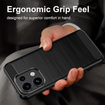 CaseOnn Oppo Reno16 F 5G Kılıf Karbon Fiber Desenli Koruyucu Arka Kapak Lacivert
