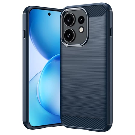 CaseOnn Oppo Reno16 5G Kılıf Karbon Fiber Desenli Koruyucu Arka Kapak Lacivert