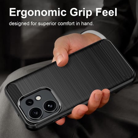 CaseOnn Oppo Reno16 5G Kılıf Karbon Fiber Desenli Koruyucu Arka Kapak Lacivert
