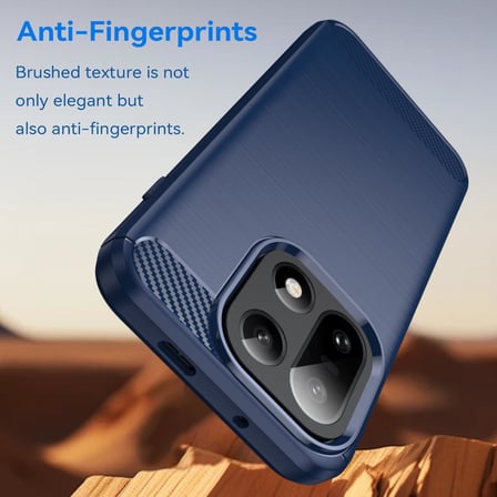 CaseOnn OnePlus 15 Kılıf Karbon Fiber Desenli Koruyucu Arka Kapak Siyah