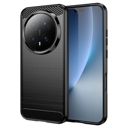 CaseOnn Honor Magic 8 Pro Kılıf Karbon Fiber Desenli Koruyucu Arka Kapak Siyah