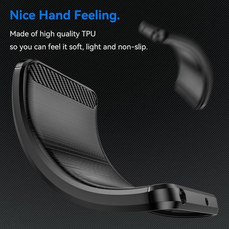 CaseOnn Xiaomi Redmi Turbo 5 Kılıf Karbon Fiber Desenli Koruyucu Arka Kapak Siyah