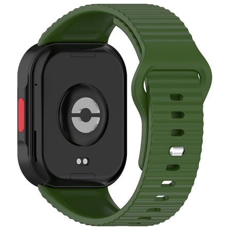 CaseOnn Xiaomi Redmi Watch 6 Lite Kordon Oluklu Yumuşak Silikon Kayış Koyu Yeşil