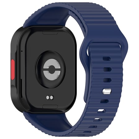 CaseOnn Xiaomi Redmi Watch 5 Kordon Oluklu Yumuşak Silikon Kayış Lacivert