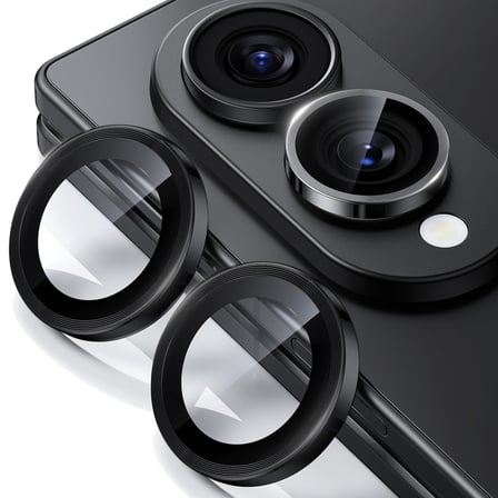 CaseOnn Samsung Galaxy Z Fold 8 Tekli 9H Kamera Lens Koruyucu Siyah