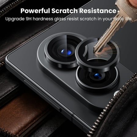 CaseOnn Samsung Galaxy Z Fold 8 Tekli 9H Kamera Lens Koruyucu Siyah