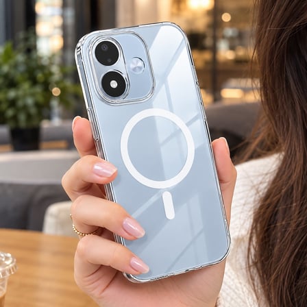 CaseOnn Xiaomi Redmi Note 17 4G Kılıf MagSafe Özellikli Sararmaz Kristal Sert Kapak Şeffaf