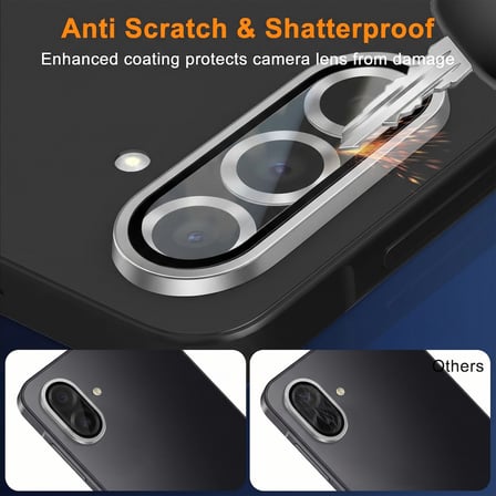 CaseOnn Samsung Galaxy A08 9H Üstün Koruma Kamera Lens Koruyucu Siyah