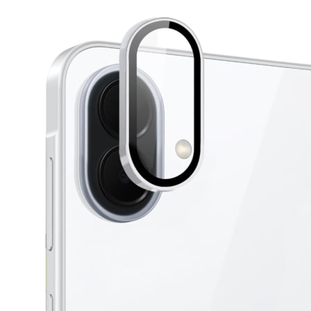 CaseOnn Samsung Galaxy A08 9H Üstün Koruma Kamera Lens Koruyucu Gümüş