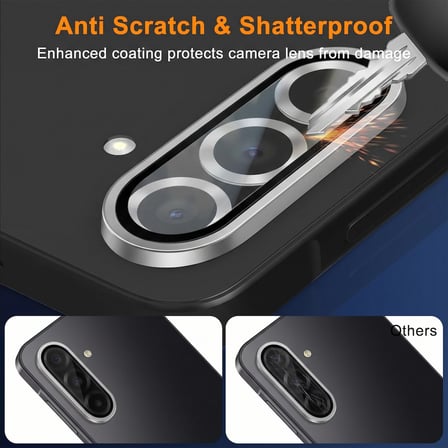CaseOnn Samsung Galaxy S26 FE 9H Üstün Koruma Kamera Lens Koruyucu Mor