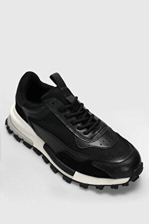 Lufian Henry Erkek Hakiki Deri Klasik Sneaker Siyah 111230265