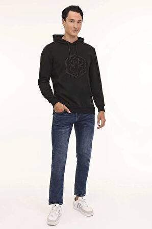 Lumberjack A10188949208010 Siyah Erkek Sweatshirt