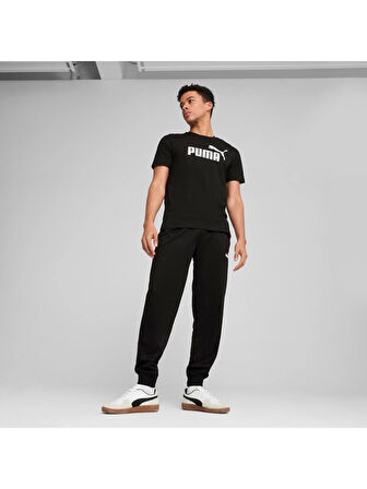Puma ESS No. 1 Logo Tee Erkek Regular Fit Baskılı Siyah T-Shirt 68253201