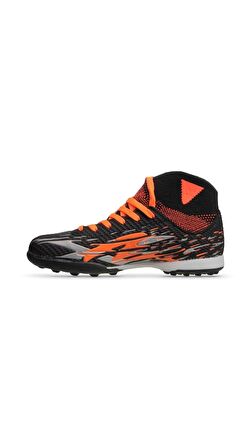 M.P Unisex Bağcıklı Siyah-Turuncu Halı Saha Futbol Ayakkabısı 241-1700GR