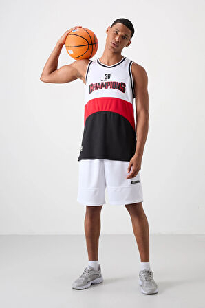 Tommy Life Nefes Alan Dokulu İnce Esnek Standart Fit Erkek Basketbol Atlet - 88395