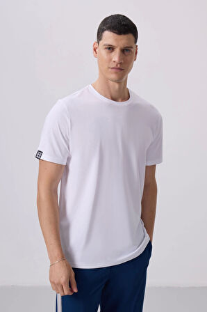 Tommy Life Beyaz Erkek Basic Kısa Kol Standart Kalıp O Yaka T-shirt 87911