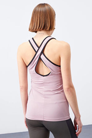 TOMMY LİFE 97094 GÜL KURUSU ÇAPRAZ ASKILI kadın ATLET